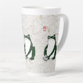 Grumpy japans kikker Toad 19e eeuw Latte Mok (Rechterhoek)