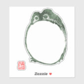 Grumpy japans kikker Toad 19e eeuw Sticker (Vel)