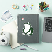 Grumpy japans kikker Toad 19e eeuw Sticker (iPad Cover)