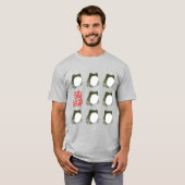 Grumpy japans kikker Toad 19e eeuw T-shirt (Voorkant volledig)