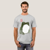 Grumpy japans kikker Toad 19e eeuw T-shirt (Voorkant volledig)