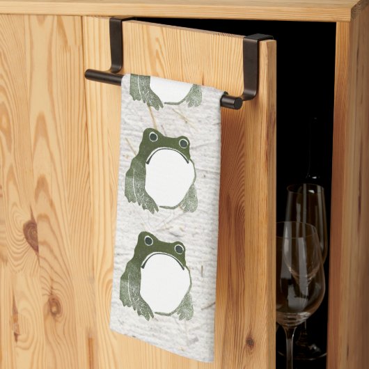 Grumpy japans kikker Toad 19e eeuw Theedoek (Derde Gevouwen)