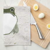 Grumpy japans kikker Toad 19e eeuw Theedoek (Quarter Fold)