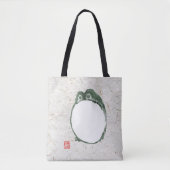 Grumpy japans kikker Toad 19e eeuw Tote Bag (Voorkant)