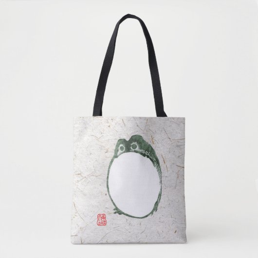 Grumpy japans kikker Toad 19e eeuw Tote Bag (Voorkant)