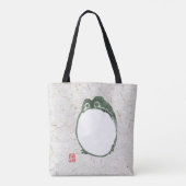Grumpy japans kikker Toad 19e eeuw Tote Bag (Achterkant)