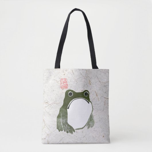Grumpy japans kikker Toad 19e eeuw Tote Bag (Voorkant)