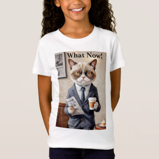 Grumpy Kantoor Cat Wat nu T-shirt