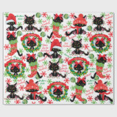 Grumpy Kat Bah Humbug - Kat in Petten Bogen Cadeaupapier (Vlak)