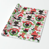 Grumpy Kat Bah Humbug - Kat in Petten Bogen Cadeaupapier (Uitgerold)