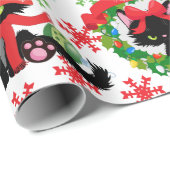 Grumpy Kat Bah Humbug - Kat in Petten Bogen Cadeaupapier (Rol Hoek)