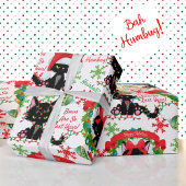 Grumpy Kat Bah Humbug - Kat in Petten Bogen Cadeaupapier