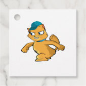 Grumpy Kat met Basecap Bedankjes Labels (Voorkant)