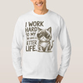 Grumpy kat met een zonnebril met de uitdrukking t-shirt (Voorkant)