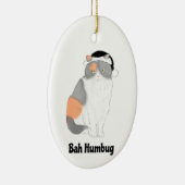 Grumpy Katie bah humbug kerstboomversiering Keramisch Ornament (Rechts)