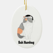 Grumpy Katie bah humbug kerstboomversiering Keramisch Ornament (Achterkant)