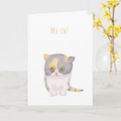 Grumpy Katie kitten krijgt een goede kaart (Gele Bloem)