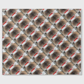 Grumpy kerstkat cadeaupapier (Vlak)