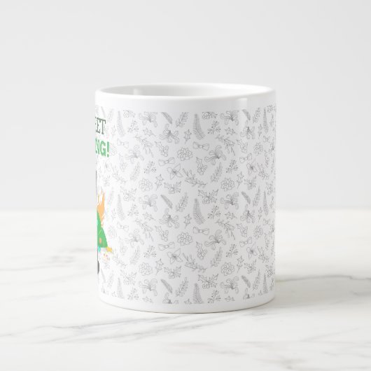 Grumpy kerstkat grote koffiekop (Voorkant)