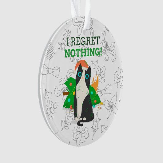 Grumpy kerstkat ornament (voorkant)