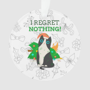 Grumpy kerstkat ornament
