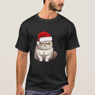 Grumpy kerstkat t-shirt