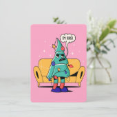 GRUMPY KERSTMIS ILLUSTRATIE ONTWERP FEESTDAGENKAART (Staand voorkant)