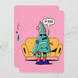 GRUMPY KERSTMIS ILLUSTRATIE ONTWERP FEESTDAGENKAART