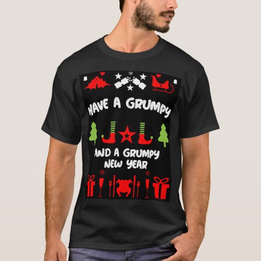 Grumpy Kerstmis T-shirt (Voorkant)