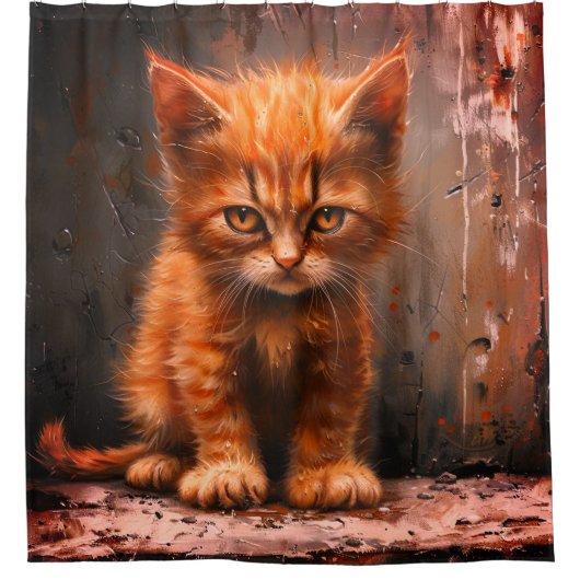Grumpy Kitten Douchegordijn (Voorkant)