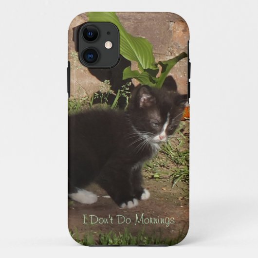 Grumpy Kitten - ik doe geen ochtendiPhone 5 Hoesje (Achterkant)