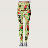 Grumpy Kitty Cat Bah Humbug Kerstmis Leggings (Voorkant)