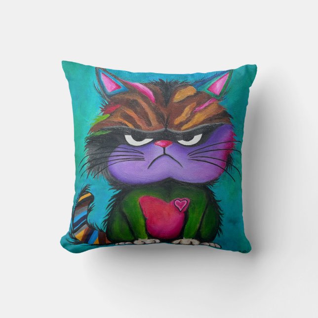 Grumpy Kitty Kussen, 40 x 40 Kussen (Voorkant)
