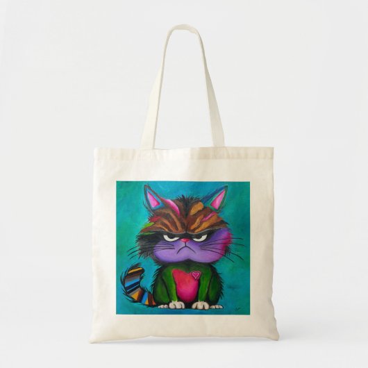 Grumpy Kitty T-shirt Tote Bag (Voorkant)