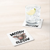 Grumpy Koe Lover Gift Sarcastische Boer Boerderij  Kartonnen Onderzetters (Insitu)