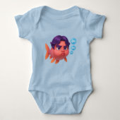 Grumpy Koi Glub Club - Schattigee Paarse-Haired Fi Romper (Voorkant)