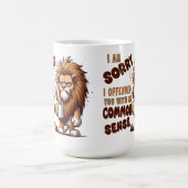 Grumpy Lion Coffee Mug – Funny Sarcastic Quote Koffiemok (Center)