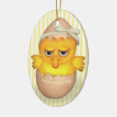 Grumpy Little Chick Keramisch Ornament (Links)