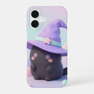 Grumpy Little Witch Pastel Halloween Case iPhone 16 Hoesje