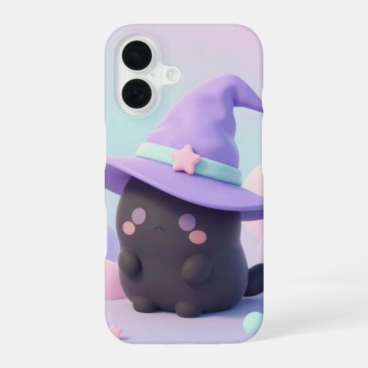 Grumpy Little Witch Pastel Halloween Case iPhone 16 Hoesje (Achterkant)