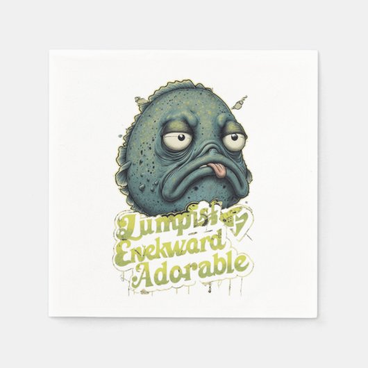 Grumpy Lumpfish servet ontwerp (Voorkant)