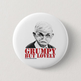 Grumpy, maar lieflijk ronde button 5,7 cm