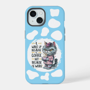 Grumpy maar Schattig - Cartoon Cat Phone Case iPhone 15 Case