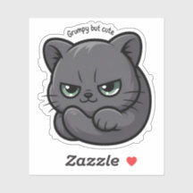 Grumpy maar Schattigee Sassy Cat Illustration