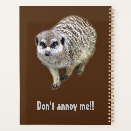 Grumpy meerkat planner (Achterkant)