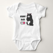 Grumpy mode on funny fat cat romper (Voorkant)