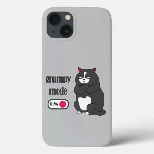 Grumpy mode op een rare vetkat Case-Mate iPhone case (Achterkant)