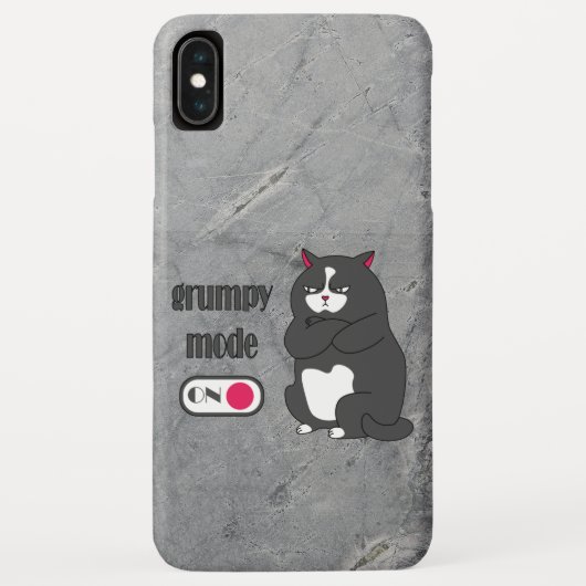 Grumpy mode op een rare vetkat Case-Mate iPhone case (Achterkant)