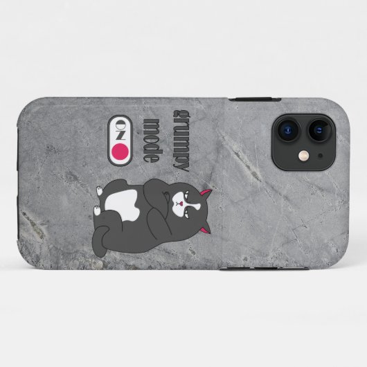 Grumpy mode op een rare vetkat Case-Mate iPhone case (Achterkant (horizontaal))