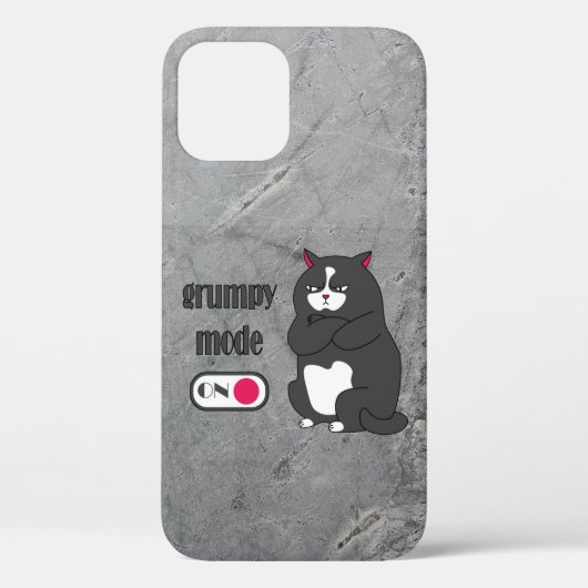 Grumpy mode op een rare vetkat Case-Mate iPhone case (Achterkant)